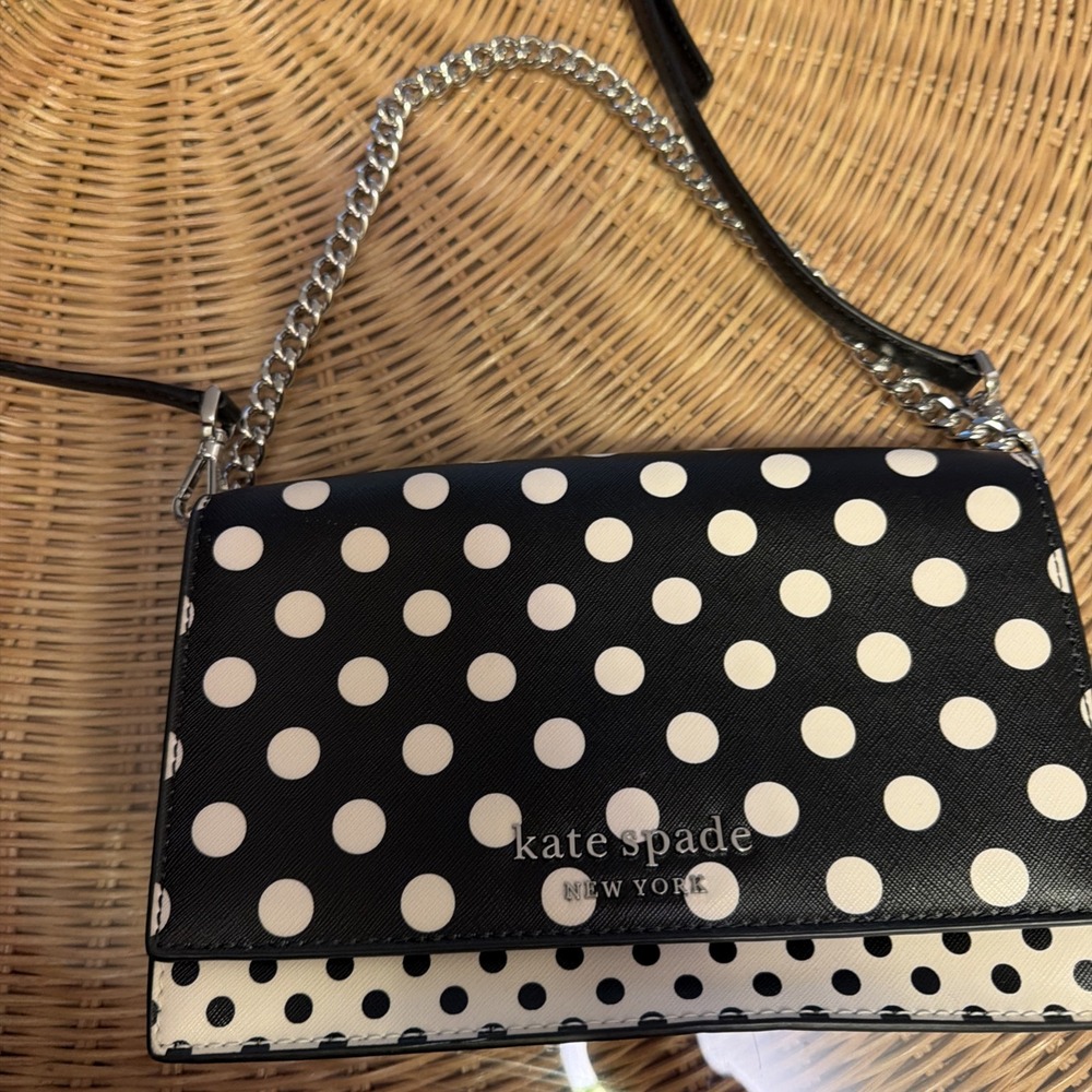 NEW Kate Spade Carson Dot Dot Dot Convertible Crossbody Leather Purse CHAIN $279